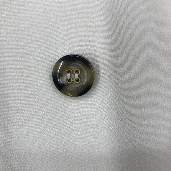 Stone Cold Fox Womens Trench Jacket Maxi Dress Long Double Breasted Silk White 2 - Picture 7 of 9